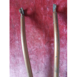 Underside of the fork crown showing vintage lug details and tyre clearance.