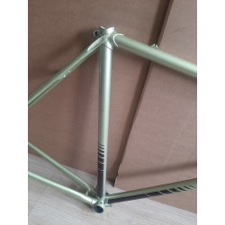 Head tube badge area on vintage Motobecane road frame