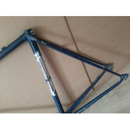 Vintage steel fork crown Ginet frame build