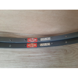Pair of MAVIC MA40 Clincher Rims 700c 36H Dark Grey