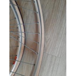 650B touring bike wheelset aluminium rim joint