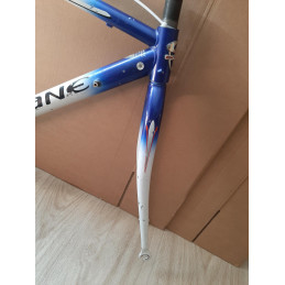 Bottom bracket shell and chainstays of Gitane steel frame