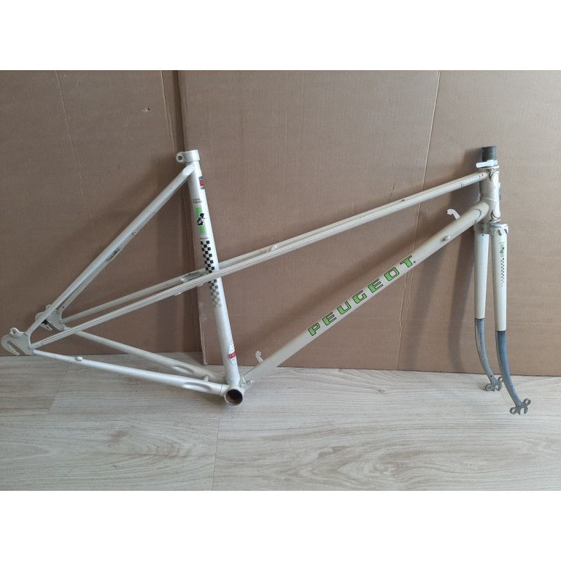 Quadro de bicicleta PEUGEOT PX18 M em aço azul vintage, vista lateral