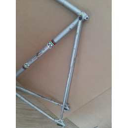 Fork crown detail of Peugeot vintage bicycle frame