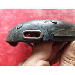 Henri Gauthier leather saddle steel rails and mounting clamp interface
