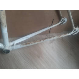 Brake caliper mounting bridge rear view