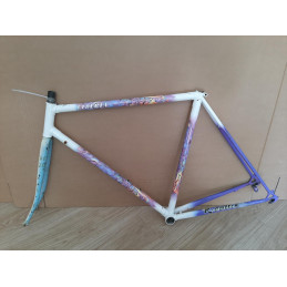 Vintage Liberia steel road bike frame 54x54cm - complete drive-side view