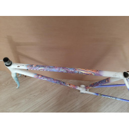 Retro 54x54cm bicycle frame - head tube badge close-up