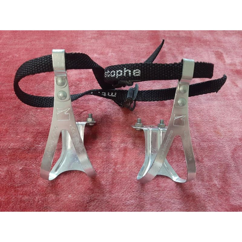 Cale Pieds CHRISTOPHE STC en Aluminium vélo de COURSE ancien vélo Eroica D4