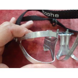Cale Pieds CHRISTOPHE STC en Aluminium vélo de COURSE ancien vélo Eroica D4