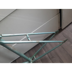 Head tube lugs and emblem area of vintage Pithioud frame