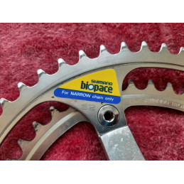 Pédalier Crankset SHIMANO biopace 42-52 170  ancien vélo 9/16 D7