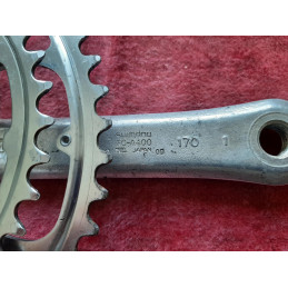 Pédalier Crankset SHIMANO biopace 42-52 170  ancien vélo 9/16 D7
