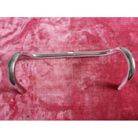 Vintage 25.0 mm steel road racing handlebar 400 mm front view