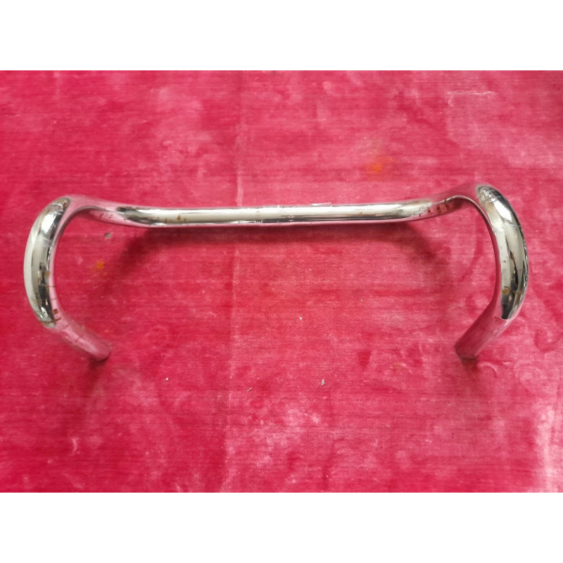 Manubrio acciaio 24,6 mm 390 mm bici da turismo vintage - vista frontale