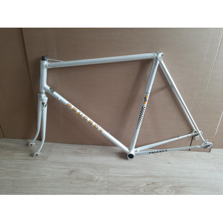 Quadro Peugeot PX10 PY10 em aço Reynolds 531 com pintura original cinza e garfo cromado