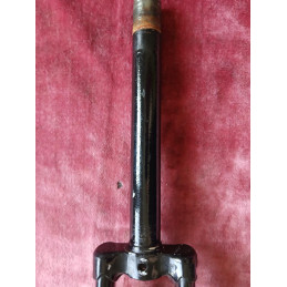 Close-up of the vintage steel fork blade curvature