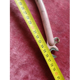 Angled view of complete classic 153mm steel fork assembly