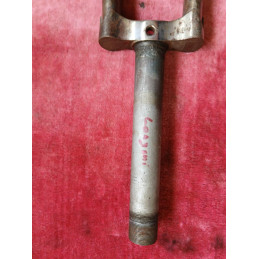 Close-up of 25x100 French thread on 163mm vintage steel steerer tube