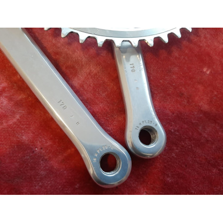 Pedalier Crankset DURA ACE 42-52 170 14×1.25 vintage bike anodisé Duralumin D09