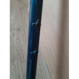 Underneath view of bottom bracket shell and cable routing