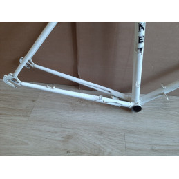 Top tube measurement detail of vintage Ginet steel frame