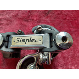 Desviador trasero Simplex original de época - detalle de la palanca y poleas