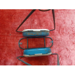 Pair of vintage Peugeot aluminium toolboxes for classic bicycle 1940s-50s