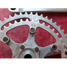 Pédalier MAXIPLUME SPÉCIALITÉS TA DURALUMIN CEGEDUR FORGÉ 40-50 170mm CHARREL randonneuse D10