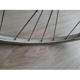 2 Roues LYOTARD ACIER 650B clincher rims hub ATOM randonneuse PEUGEOT D11