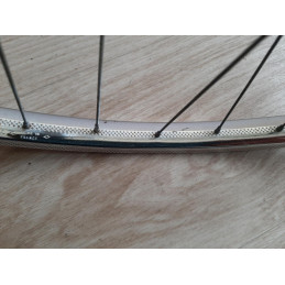 2 Roues LYOTARD ACIER 650B clincher rims hub ATOM randonneuse PEUGEOT D11