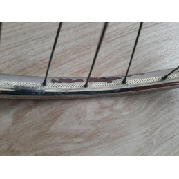 2 Roues LYOTARD ACIER 650B clincher rims hub ATOM randonneuse PEUGEOT D11
