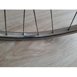 2 Roues LYOTARD ACIER 650B clincher rims hub ATOM randonneuse PEUGEOT D11
