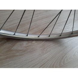 2 Roues LYOTARD ACIER 650B clincher rims hub ATOM randonneuse PEUGEOT D11