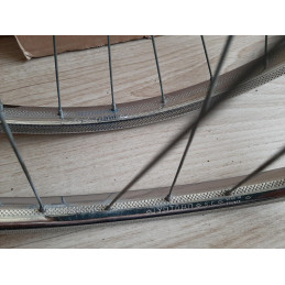 2 Roues LYOTARD ACIER 650B clincher rims hub ATOM randonneuse PEUGEOT D11