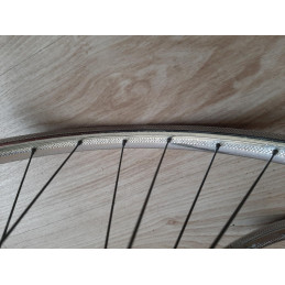 2 Roues LYOTARD ACIER 650B clincher rims hub ATOM randonneuse PEUGEOT D11