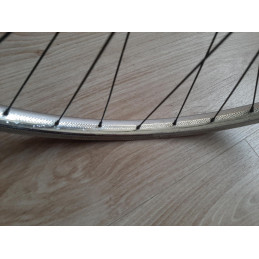 2 Roues LYOTARD ACIER 650B clincher rims hub ATOM randonneuse PEUGEOT D11