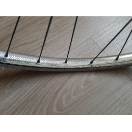 2 Roues LYOTARD ACIER 650B clincher rims hub ATOM randonneuse PEUGEOT D11