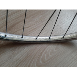 2 Roues LYOTARD ACIER 650B clincher rims hub ATOM randonneuse PEUGEOT D11