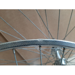 2 Roues LYOTARD ACIER 650B clincher rims hub ATOM randonneuse PEUGEOT D11