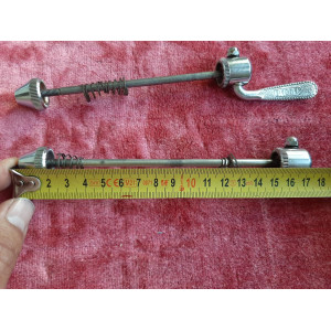 Pelissier quick release skewers laid flat for technical inspection