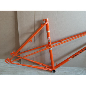 Rear brake mounting point on Peugeot steel touring bike frame