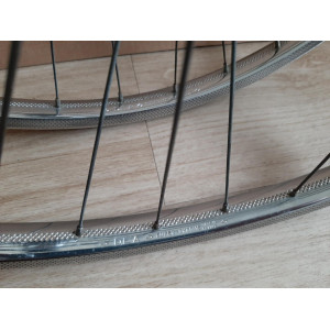 2 Roues DEA ACIER 650B clincher rims hub NEW STAR randonneuse PEUGEOT 123mm