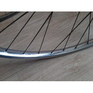 2 Roues DEA ACIER 650B clincher rims hub NEW STAR randonneuse PEUGEOT 123mm