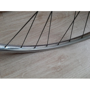 2 Roues DEA ACIER 650B clincher rims hub NEW STAR randonneuse PEUGEOT 123mm