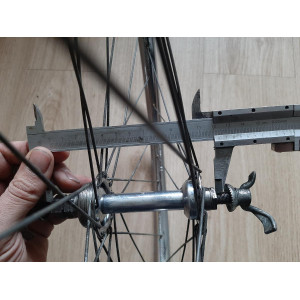 2 Roues DEA ACIER 650B clincher rims hub NEW STAR randonneuse PEUGEOT 123mm
