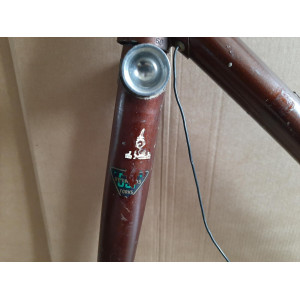 Racor de la dirección y detalles de soldadura del cuadro vintage Raleigh