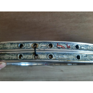 Pair of AVA 700c tubular rims for road bike, 36/36H, rare, circa 1960