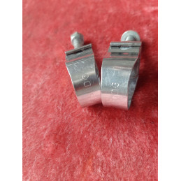 Underneath view of vintage MAFAC brake lever handlebar band clamps