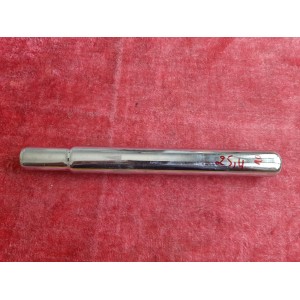 Vintage chrome steel seatpost 25.4 mm TS9 side view